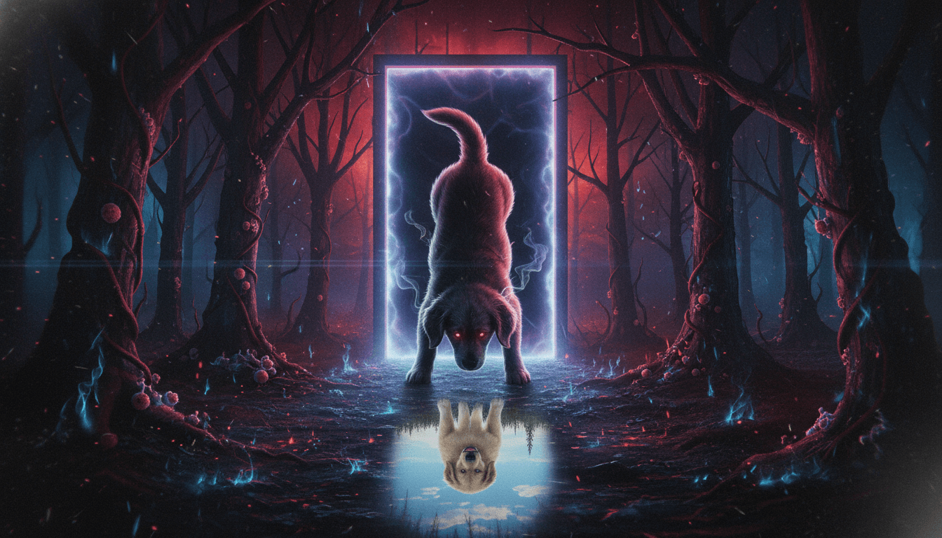 Inverted dog representing the Pupside Down Hypothesis for executive summary.