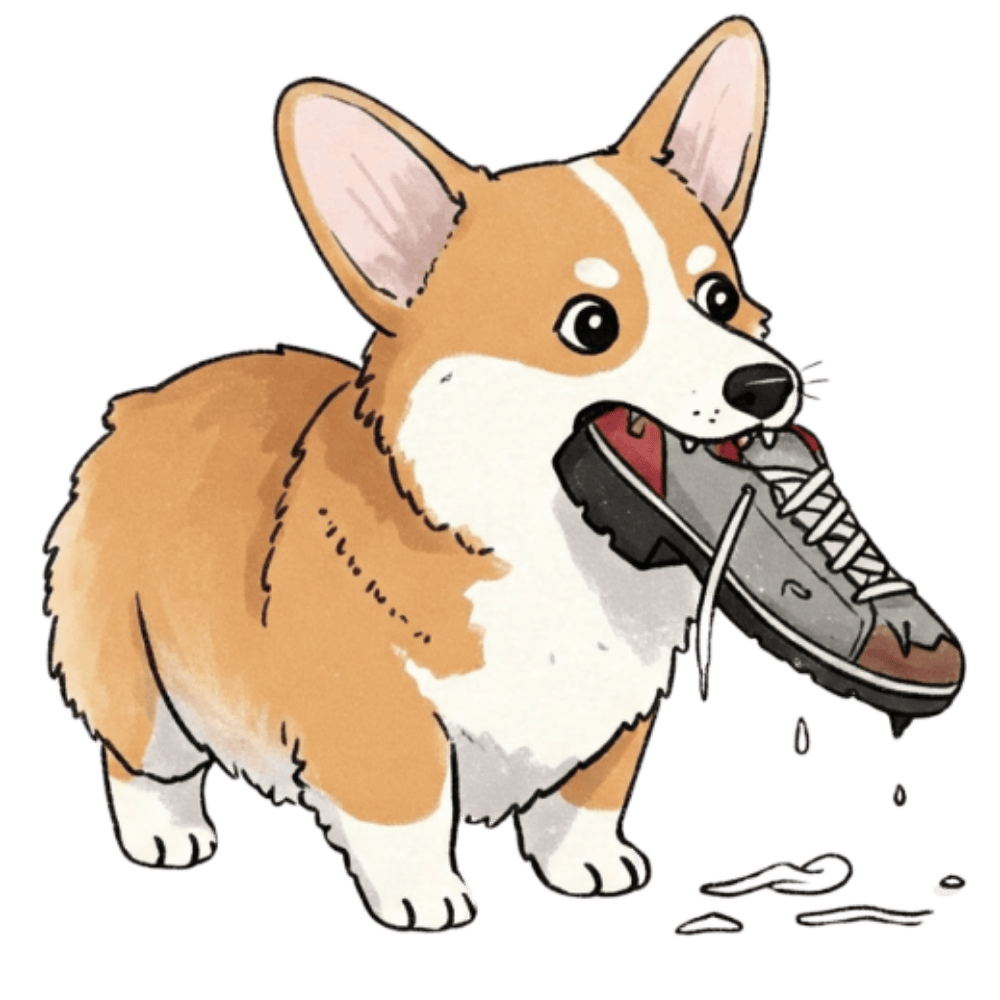 Corgi playing with a ball