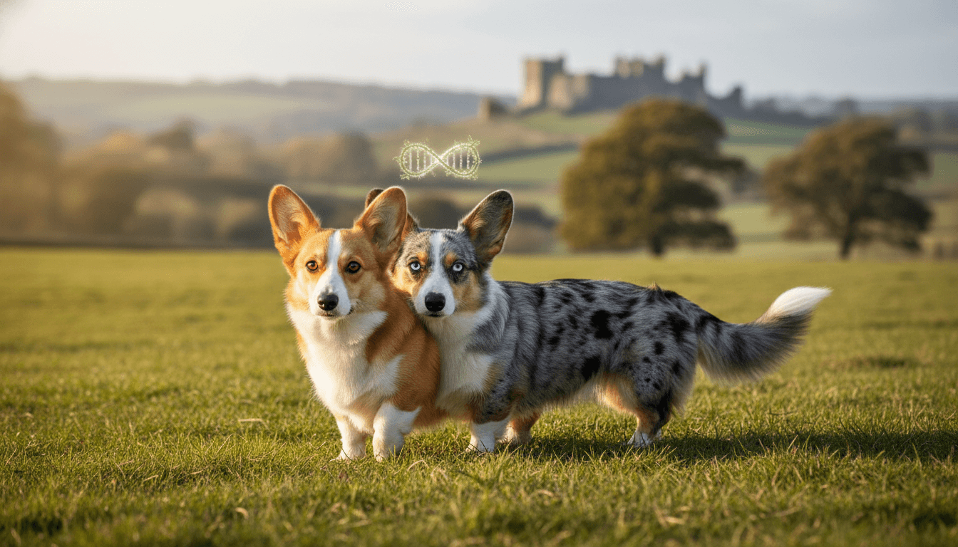 A dog exhibiting traits of two different breeds combined.