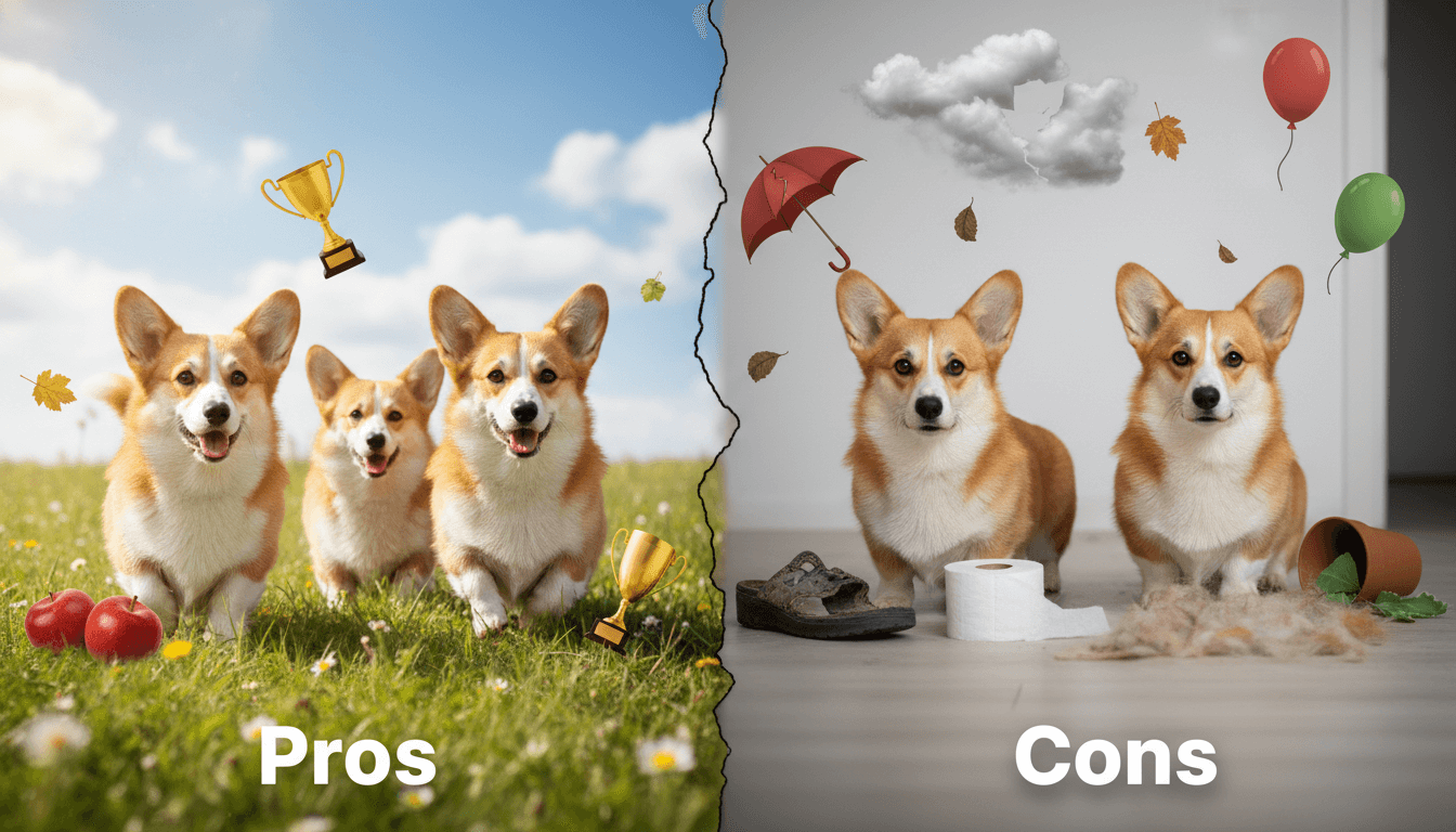 Diagram comparing benefits and drawbacks.